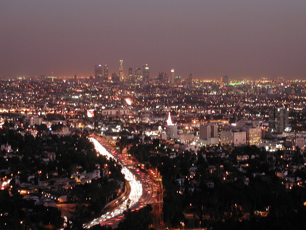 Los Angeles Hollywood Night View